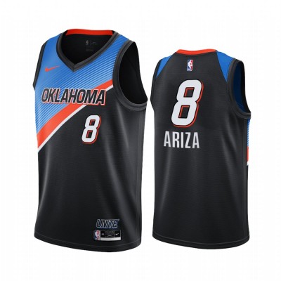 Nike Oklahoma City Thunder #8 Trevor Ariza Black Youth NBA Swingman 2020-21 City Edition Jersey